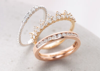 White gold, sterling silver, yellow gold, rose gold wedding bands - Something Beautiful Fine Jewelry